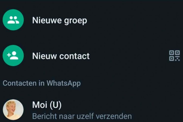 Appje naar jezelf sturen